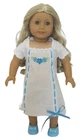 Caroline's Inspired Nightgown w/ Blue Slippers fits 18" Popular Girl Size Doll