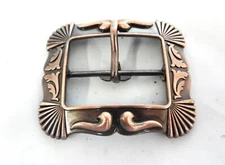 Santa Fe Jeremiah Watt Buckle Sizes Antiqued Copper Horse Tack Western Belt New