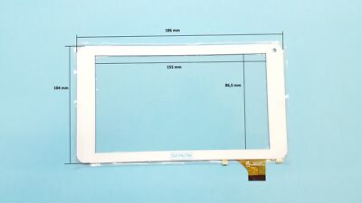 Weiss - Touchscreen Digitizer glas version 2 kompatibel Mit Comag WTDR7028 7.0''