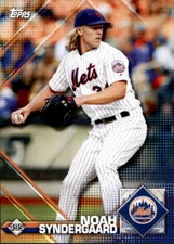 2020 Topps MLB Sticker #195 Noah Syndergaard (Front)/#94 Jon Lester (Back)