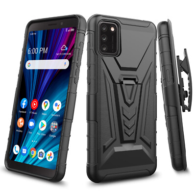 Case for Alcatel TCL A3X A600DL Case Hybrid Holster Belt Clip Kick Stand Cover