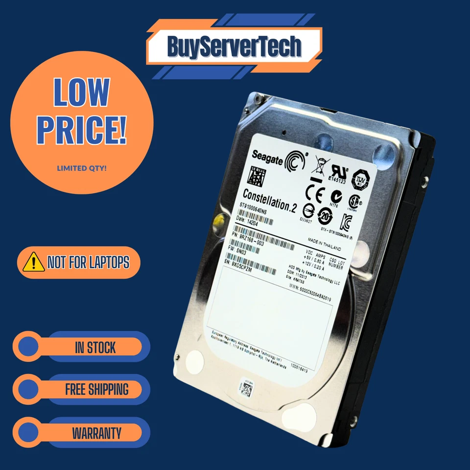 Seagate Constellation.2 ST91000640NS 1TB 7200 512n SATA 2.5" HDD | Enterprise - Image 3 of 4