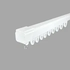 Curtain Track Single Rail Heavy Duty PVC Ceiling Set With Glider Hooks 1m to 6m