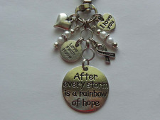 LUNG CANCER AFTER EVERY STORM FAITH LOVE KEYCHAIN PURSE CLIP BAG CHARM BACKPACK