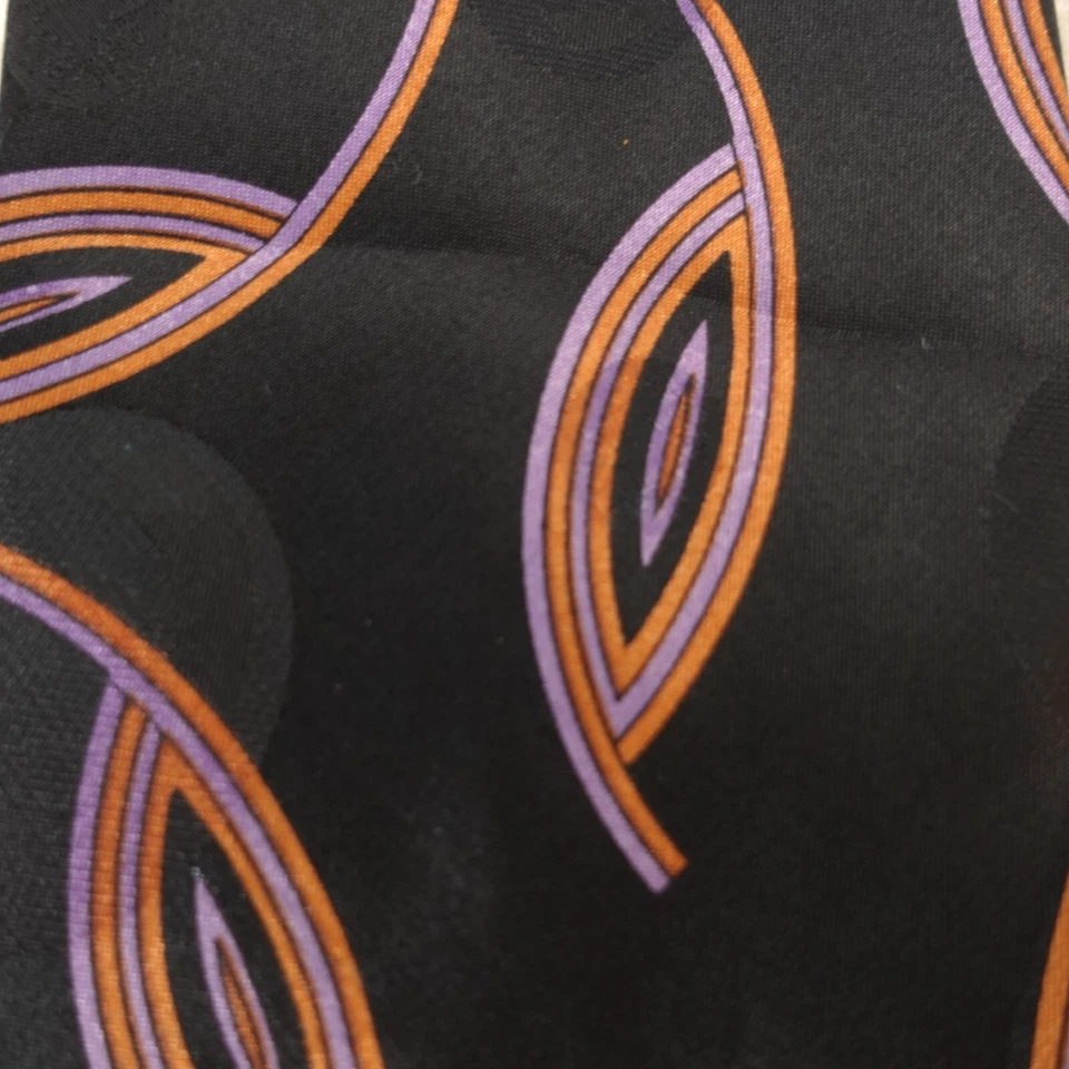 Traje Vestido Corbata Para Hombre Negro Tinta Arte Abstracto Corbata Seda Oscuro MARIO ARMANI Italia Foto 4 de 4