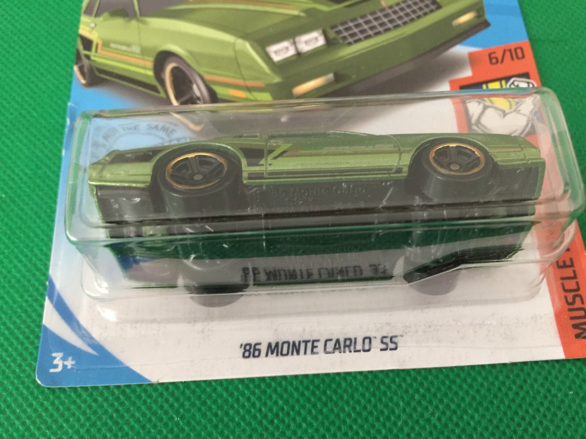 Hot Wheels 2020 Muscle Mania '86 Monte Carlo SS 1:64 Diecast Car - Green, 196/250 (Collector Numbered) - View #8
