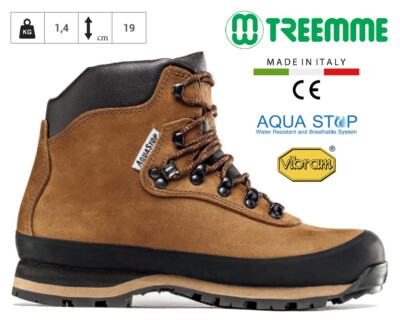 TREEMME Trekkingschuh Nubukleder Futter AQUASTOP Gummisohle VIBRAM 9232