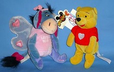 Disney Plush Winnie the Pooh-Heart shirt-Eeyore Lovebug-Valentine Day gifts-LOT