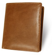 Topsum London Mens RFID Blocking Slim Genuine Leather Billfold Wallet 4020-TAN