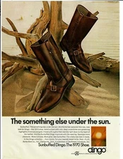 1969 Dingo Boots Vintage Print Ad Sunbuffed The Something Else Under The Sun
