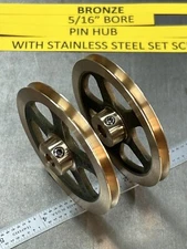 QTY 1 BOSTON GEAR G1219 BRONZE PULLEY 3” DIAMETER .313” BORE FOR ROUND BELTS