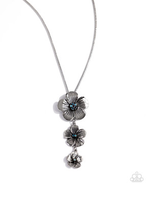 Paparazzi Wallflower Whimsy - Blue Necklace
