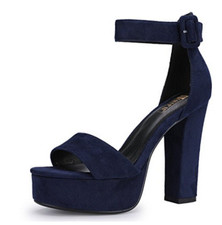 IDIFU Women's IN5 Sabrina Ankle Strap Platform High Chunky Heels Party Sandal 8