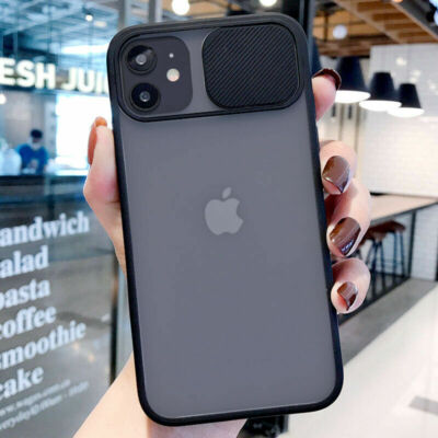 Slide Camera Lens Protect Cover Clear Case For iPhone 11 12 PRO 13