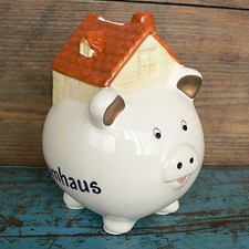 Sparschwein Traumhaus Geldgeschenk Spardose Haus Neubau Hochzeit Porz. Hausbau