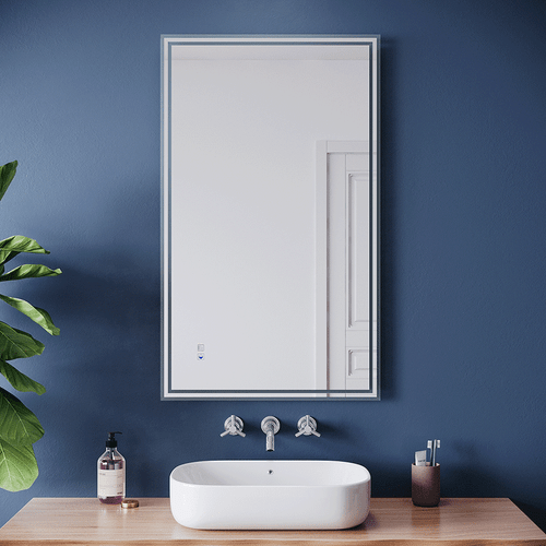 White Bathroom Mirror LED Dimmable Lights with Anti-fog Touch Sensor 1000x600mm - Picture 2 of 24