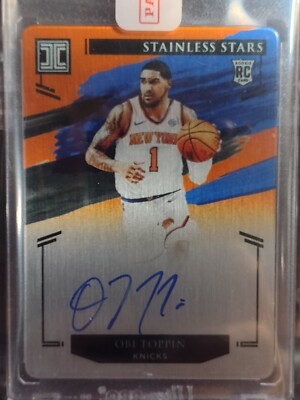 Obi Toppin RC Impeccable 2/25 20-20 Orange On Metal Rook Auto    