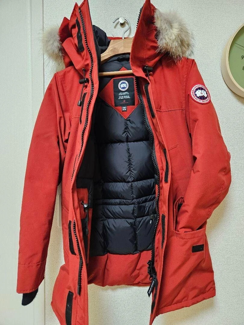 CANADA GOOSE LANGFORD PARKA felpa con cappuccio piumino XS rosso uomo usat UOMOpone!!