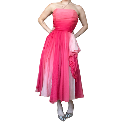 chiffon dress evening vintage Purple Long Sleeves Chiffon Vintage Modest Long Prom Dresses Evening D –  bridalsew main image 1
