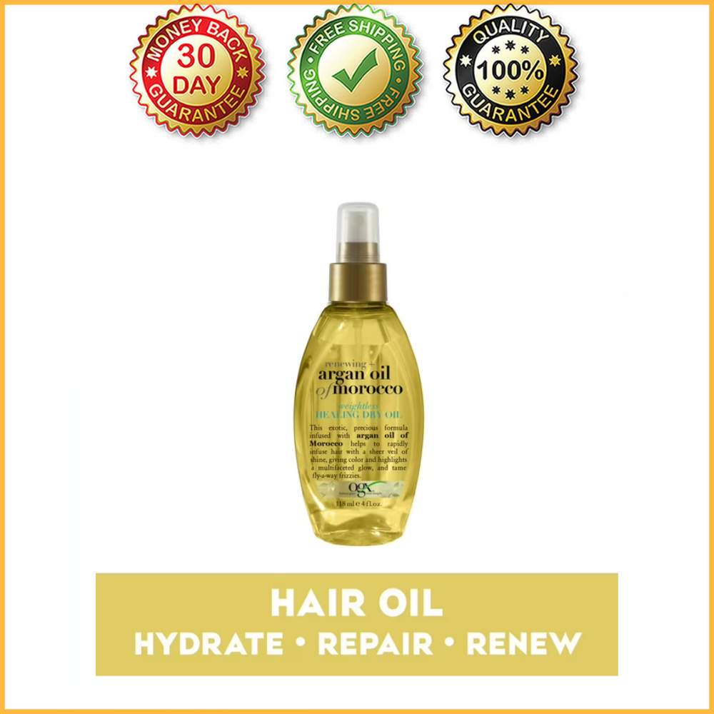 OGX Renewing & Argan Oil of Morocco Weightless Healing Dry Hair Oil Spray, 4 Oz