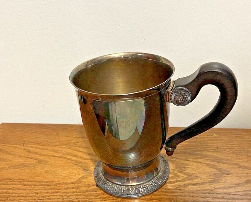 Christofle Tankard Cup, Decorative Handle, Pre-Owned, Signed