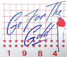 Original Vintage Go For The Gold 1984 Iron On Transfer Olympics