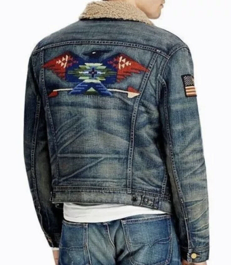 Polo Ralph Lauren Small Trucker Jacket RRL Southwestern Polo Ralph Lauren Small Trucker Jacket RRL Southwestern