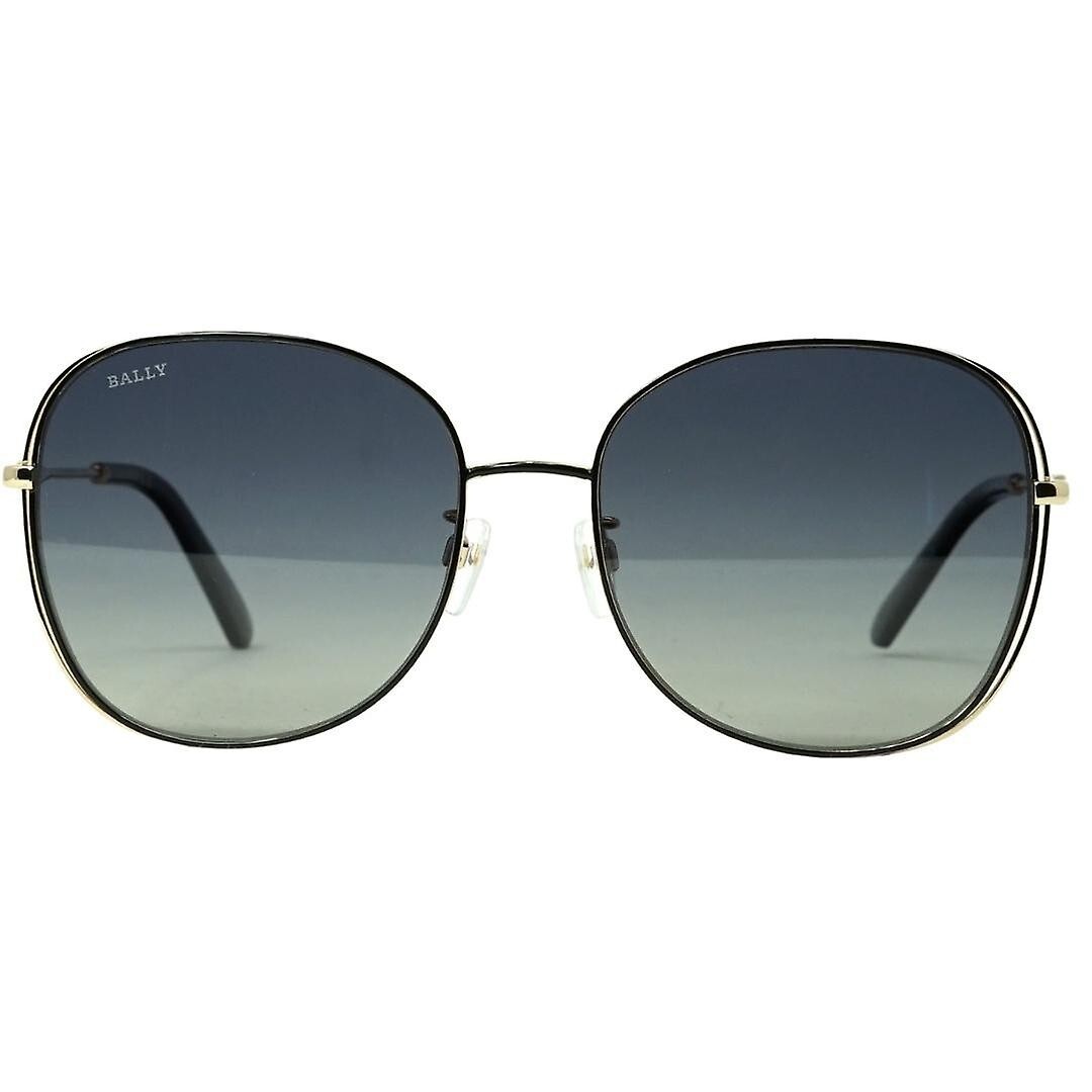 Bally BY0051-K 01D Black/Gold Polarized Butterfly Over Size