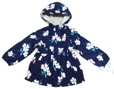 Carters Übergangsjacke Größe 86/92 geblumt dunkelblau Mädchen US Size 2 t Blumen