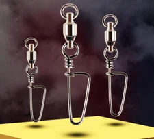 #0~#5 Coast Lock Stainless Steel Swivel Snap Ball Bearing Swivel Fishing Tackle