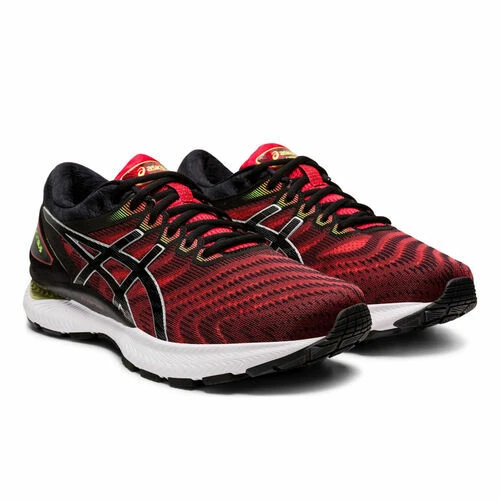 ASICS GEL Nimbus 22 scarpa da corsa atletica uomo taglia 8 colore rosso nero e bianco
