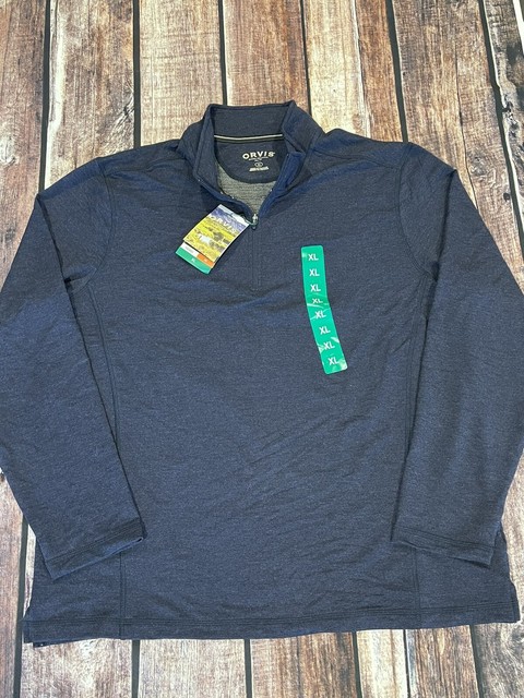 Orvis Mens French Terry Quarter 1/4 Zip 
