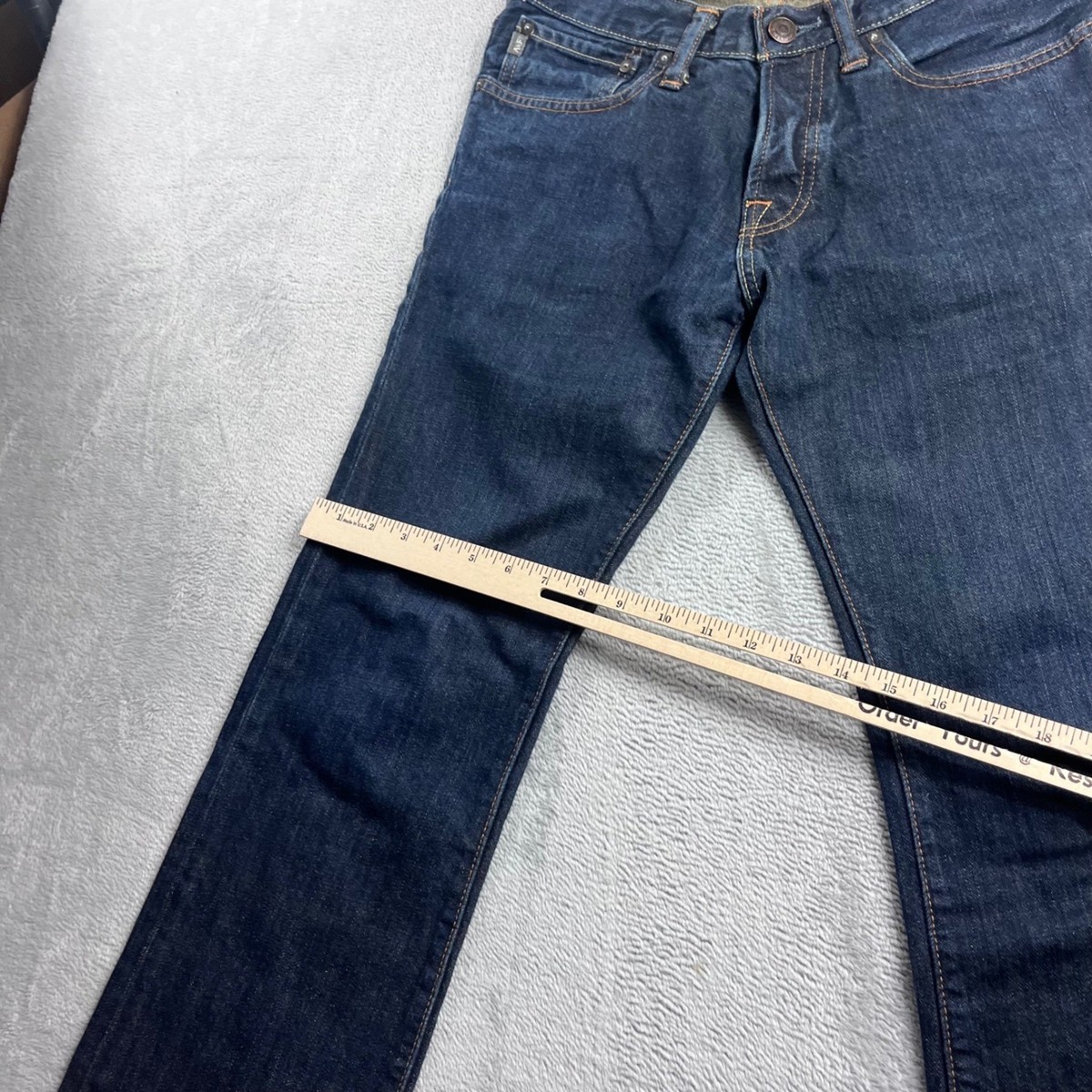 Abercrombie & Fitch Baxter Low Rise Slim Boot Jeans Dark Wash Mens 