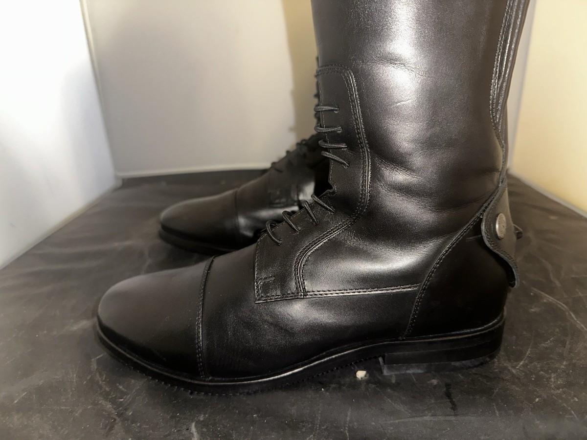 Ovation Equestrian Maestro Tall Black Leather Riding Boots SZ 39 EU 8.5 US Wide View 4