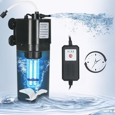 Aquarium U-V Filter For 10-40 Gal 132 GPH Swirl Turbo Submersible Timer