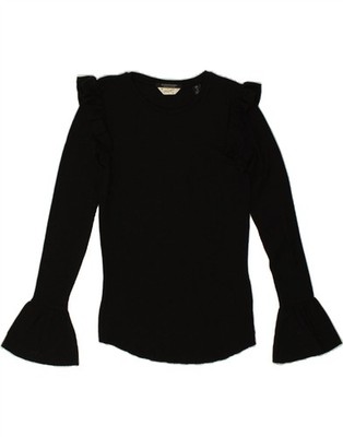 SCOTCH & SODA Damen Slim Fit U-Boot-Ausschnitt Pullover Sweater UK 12 Medium schwarz BQ35