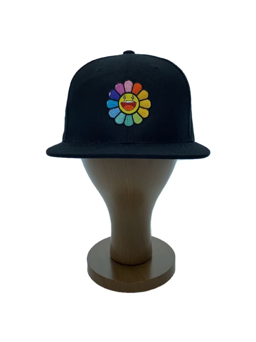 Kaikai Kiki Black Solid Cap Polyester Adjustable … - image 1