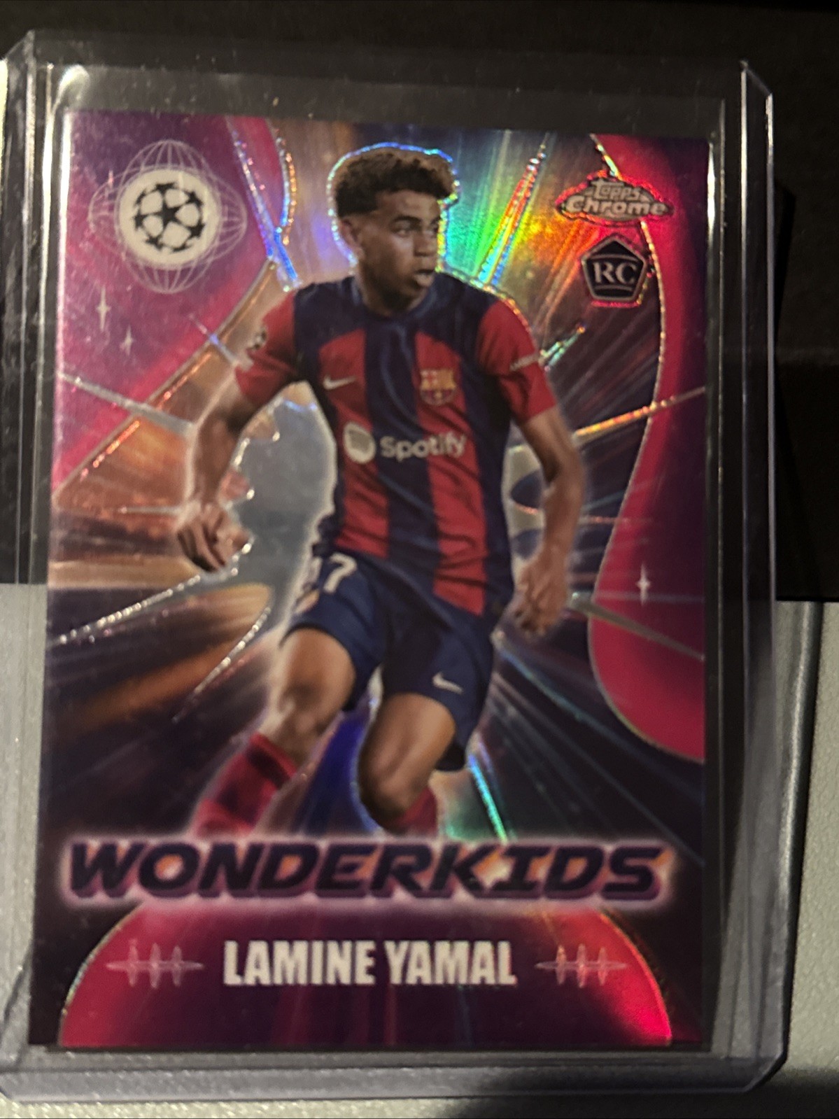 2023-24 Topps Chrome UEFA Lamine Yamal #WK-3 RC Rookie Wonderkids  SPAIN