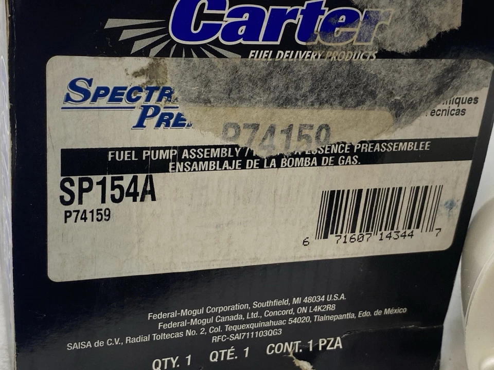 Spectra Premium Industries SP154A - Bomba de combustible eléctrica Foto 3 de 4