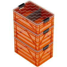 Crate Starter Pack 2 Full-Size and 1 Half-Size Heavy Duty Stackable Storage Bins