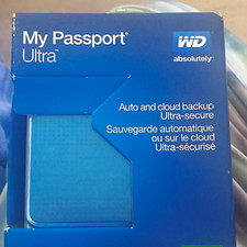 Western Digital My Passport Ultra Blue Portable External HDD with Cloud Storage