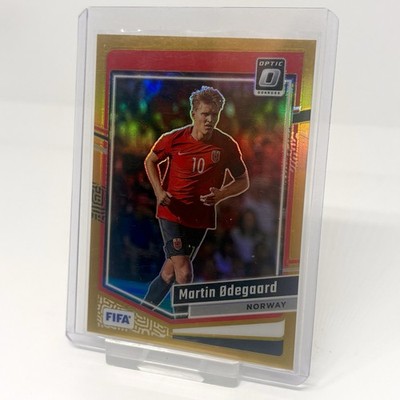 2023/24 Panini Donruss FIFA Optic Martin Odegaard Gold Prizm 10/10 Norway Jsy #