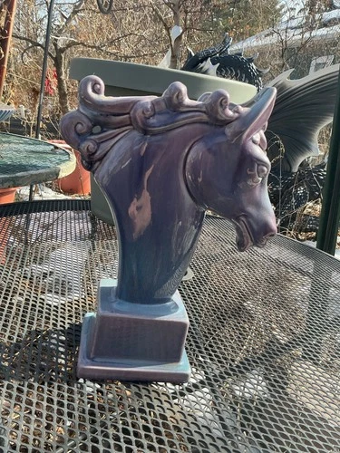 Royal haeger Royal Hickman 1940s Pegasus horse vase in mallow glaze R-393 MCM