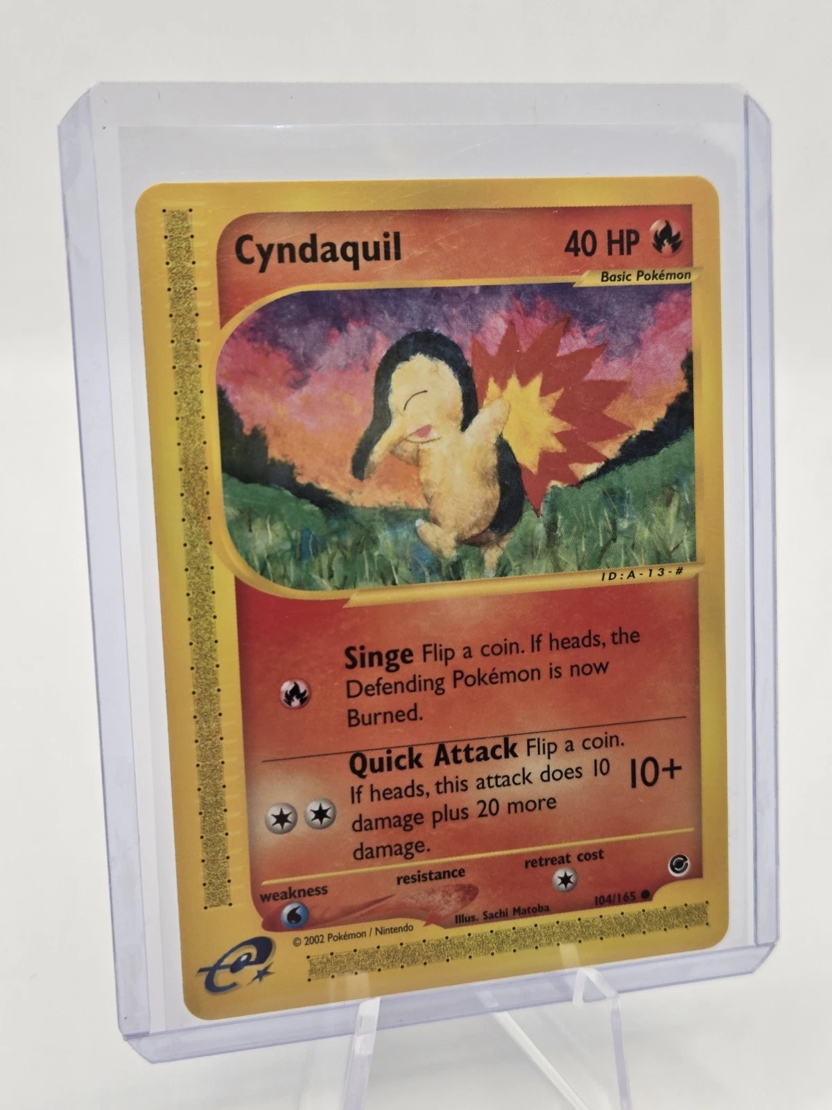Cyndaquil 104/165 Pokémon TCG Expedition Base Set Common NM Non Holo
