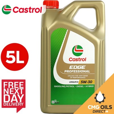 CASTROL EDGE PROFESSIONAL LONGLIFE 3 5W30 FULLY SYNTHETIC 5L
