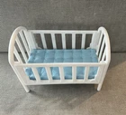 Barbie Doll House Accessory Vintage Kelly Doll White Blue Crib 1990's
