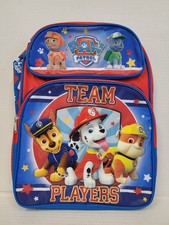 Large Backpack - Paw Patrol Marshall Chase Team Blue/Red 16" School Bag NEW