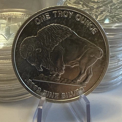 Liberty Buffalo 1oz 999 Silver Round Native American In Capsule - silver bullion