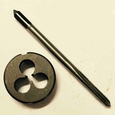 1Pcs HSS Machine 3-48 UNC Plug Tap and 1pcs 3-48 UNC Die Threading Tool