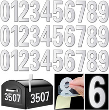 Reflective Mailbox Numbers for Outside - 30 Pcs Waterproof Mailbox Numbers Stick